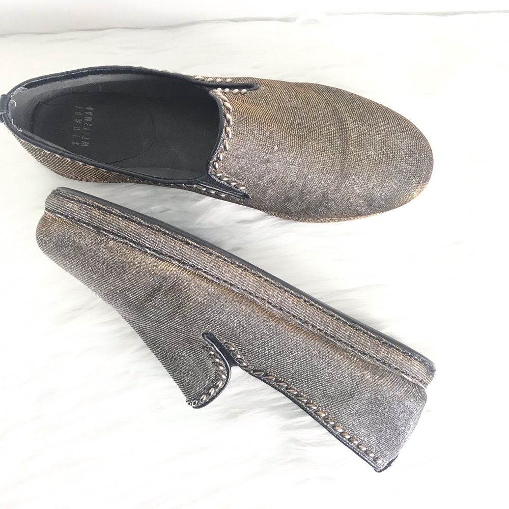 Stuart Weitzman Pyrite Slip On Loafers - Picture 5 of 8